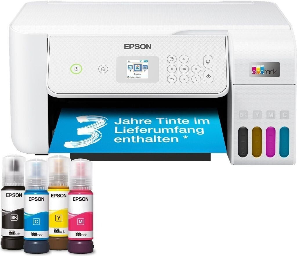 Epson EcoTank ET-2876 Multifunktionsdrucker A4 WLAN AirPrint Tintentank weiß