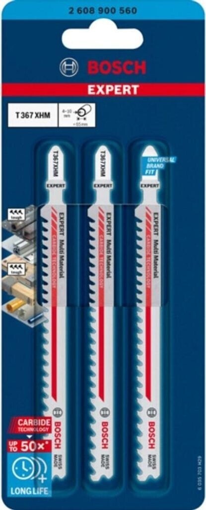 Bosch Expert Stichsägeblatt T367XHM Multi Material 132mm 3er Pack