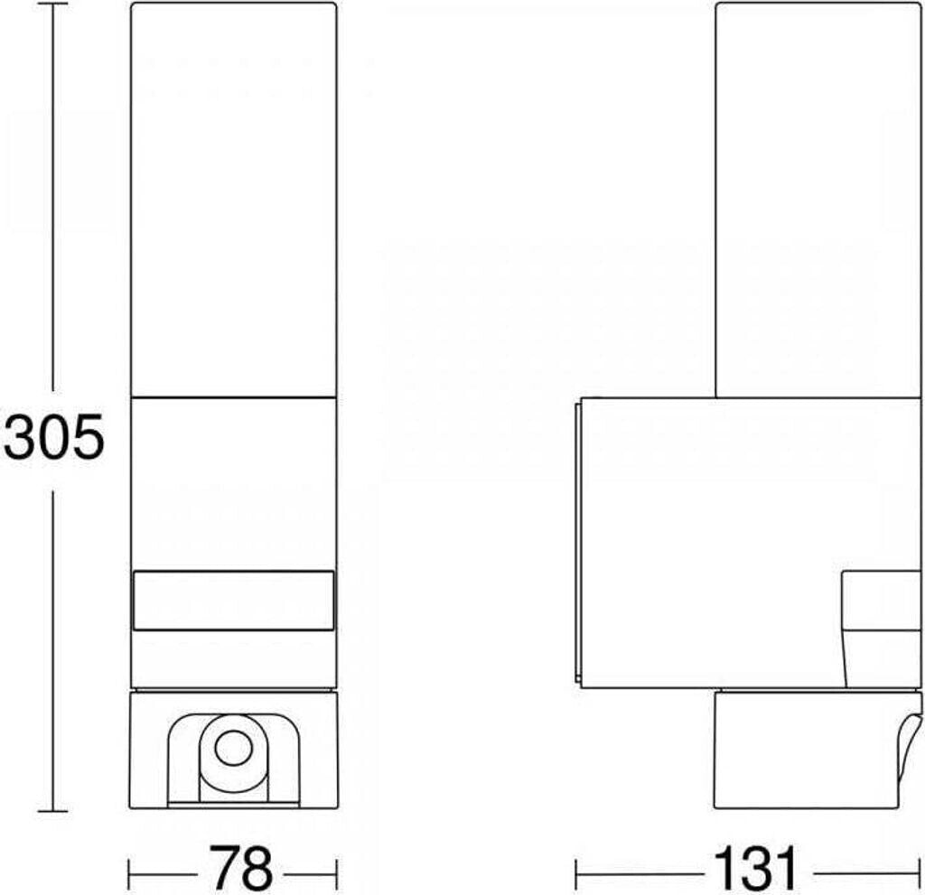 Steinel LED Außenleuchte L 620 CAM, mit 180° Bewegungsmelder, Überwachungskamera
