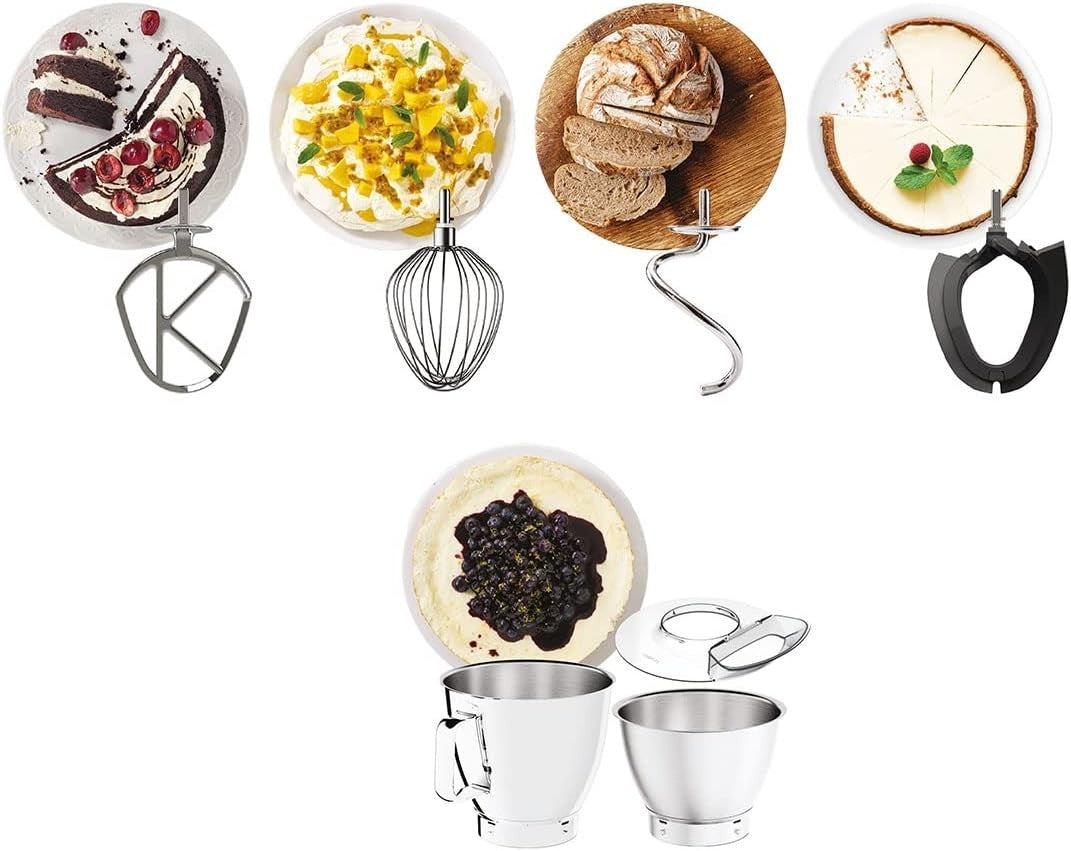 Kenwood KVL85.004SI Titanium Chef Baker XL Küchenmaschine silber 1200W Waage NEU