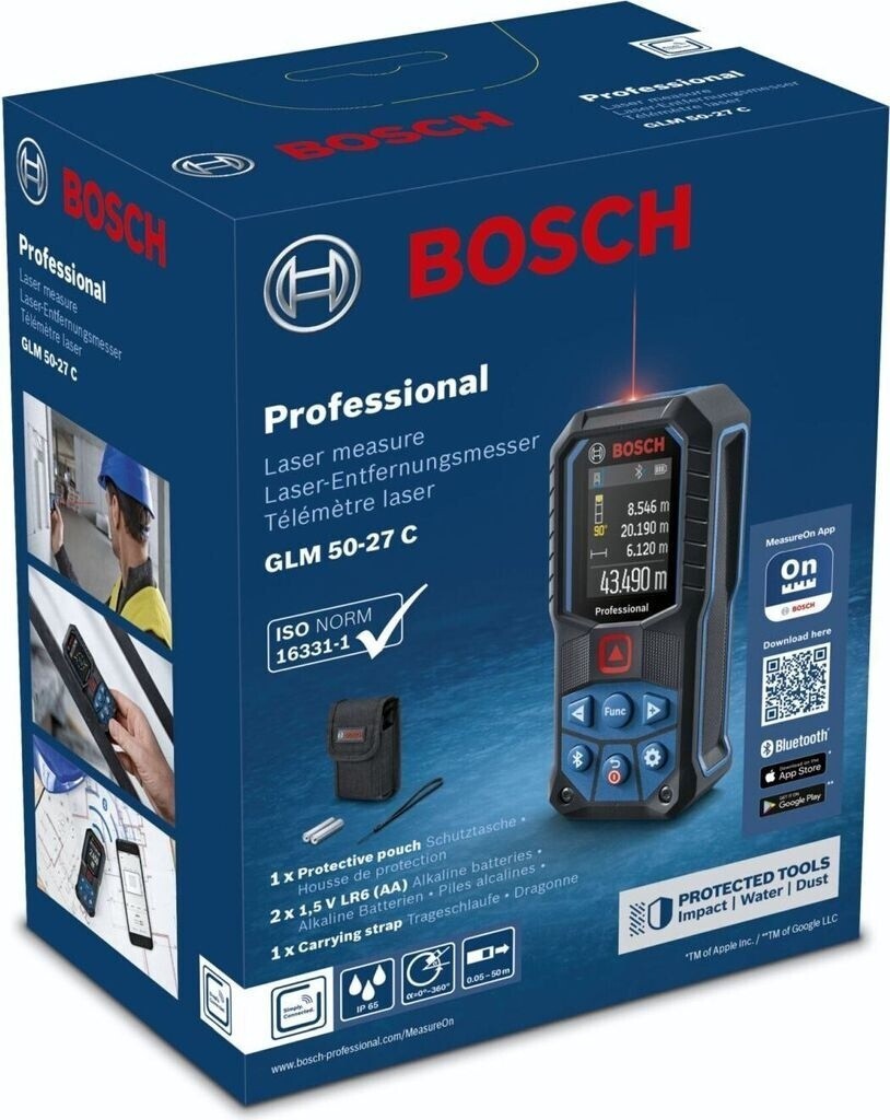 Bosch Professional GLM 50-27 C Laser-Entfernungsmesser 0601072T00 Lasermessgerät