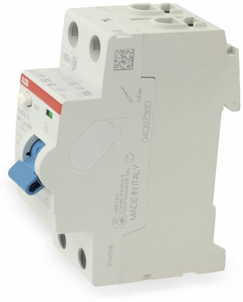 ABB F202 A FI Schutzschalter 2-polig 25A 30mA Typ A 2CSF202101R1250