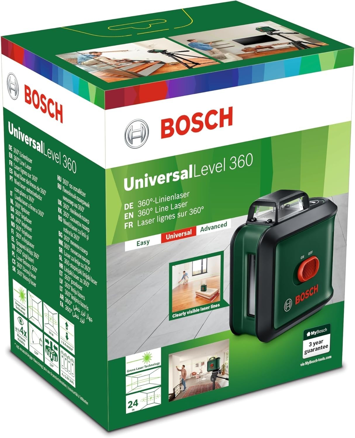 Bosch UniversalLevel 360 Basic Laser-Kreuzlinienlaser 0603663E00 Lasermessgerät