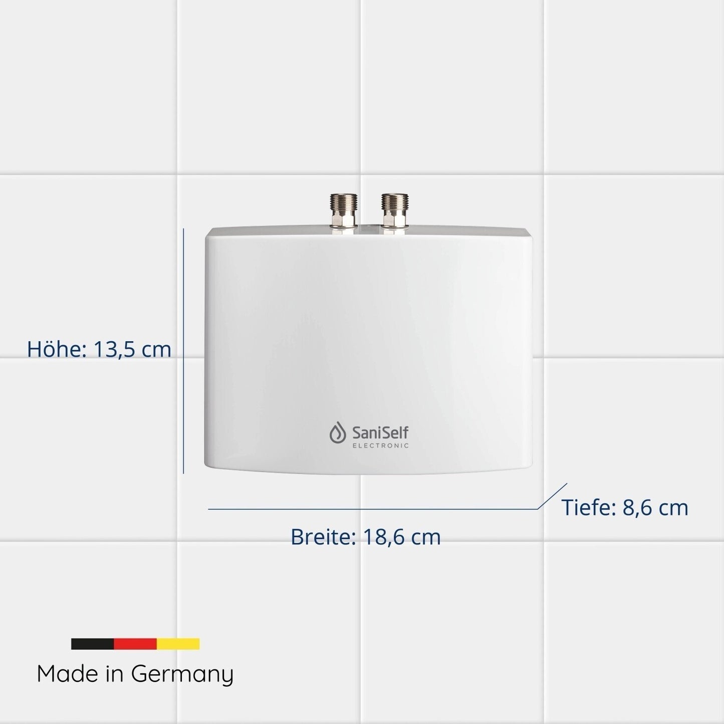 Saniself KDO 1500-17213 Kleindurchlauferhitzer 3,5 kW Untertisch mit Armatur