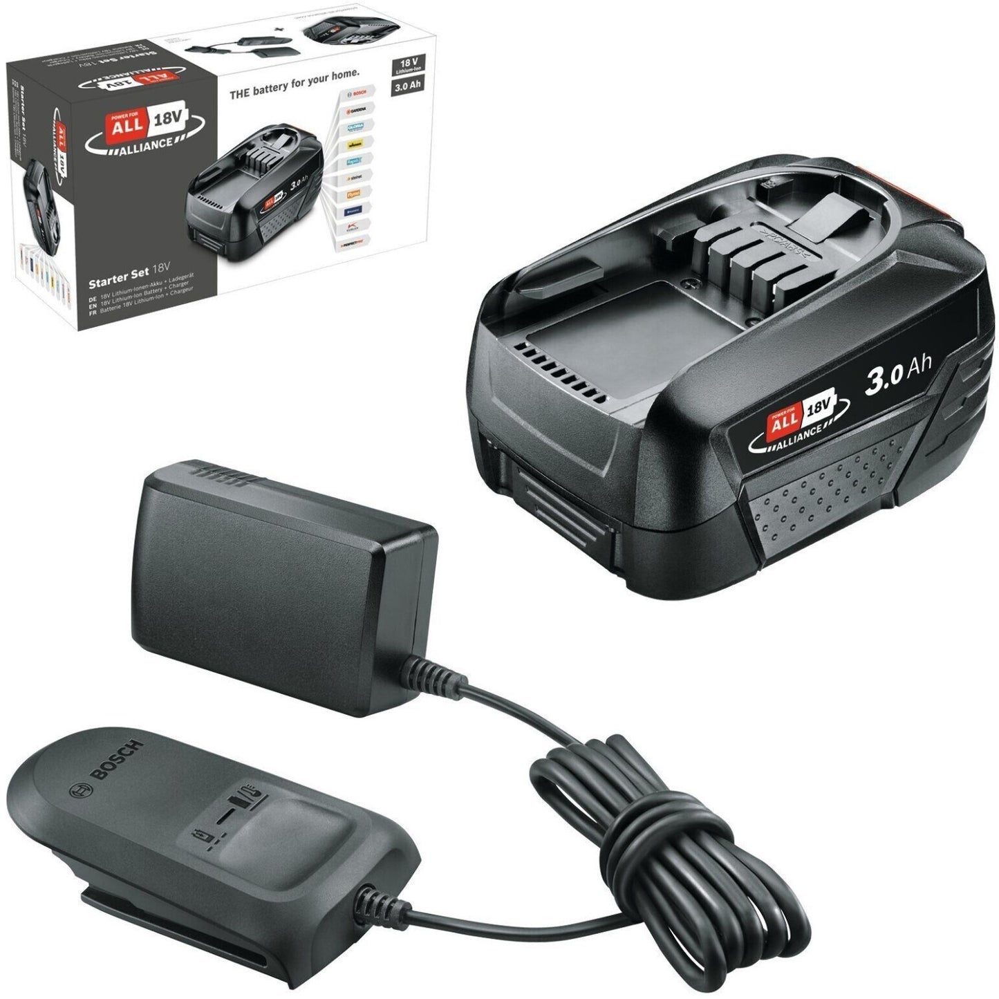 Bosch Starter Set 18V PBA 3,0 Ah Akku & AL 18V-20 Ladegerät (Neu & Original V.)