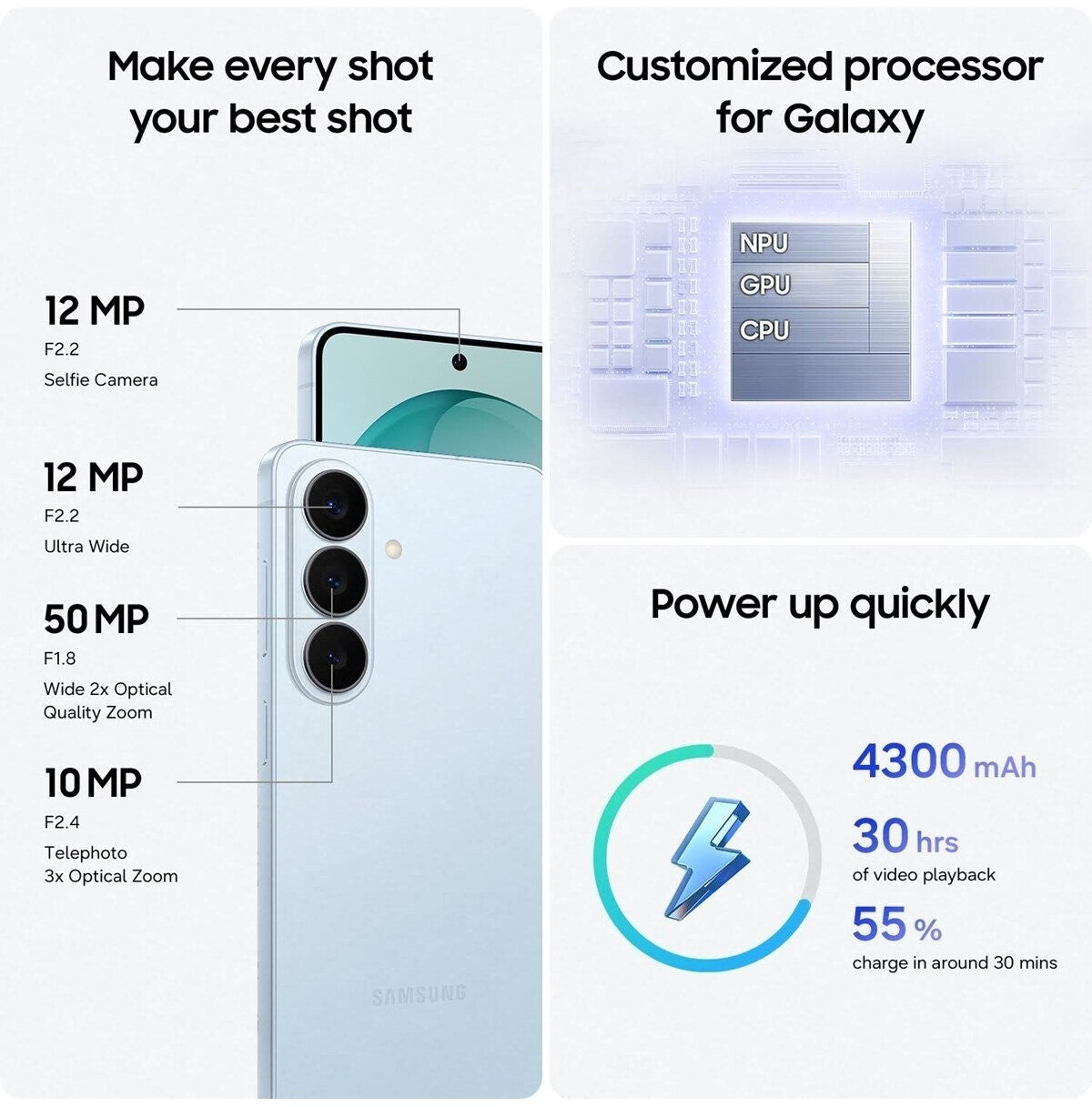 Samsung Galaxy S26 256GB SM-S948B Smartphone Dual SIM OVP Sky Blue NEU