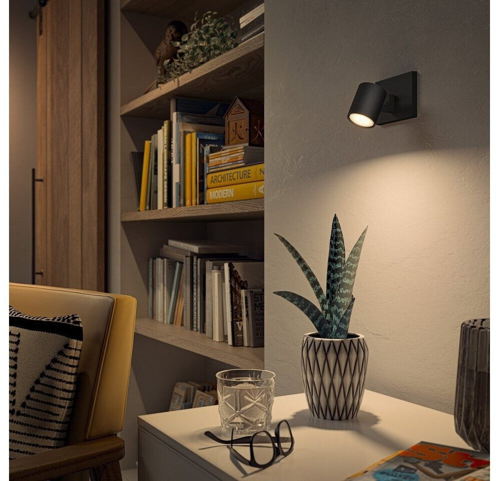 Philips Hue White Ambiance Runner Wandleuchte Schwarz GU10 4,2W inkl. Dimmschalt