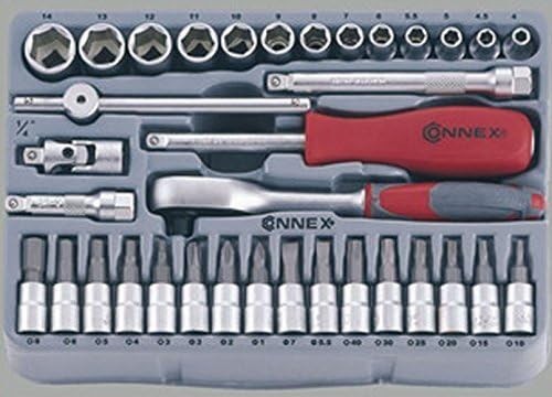 Conmetall Connex COX580235 Steckschlüssel-Set 35-teilig im Koffer