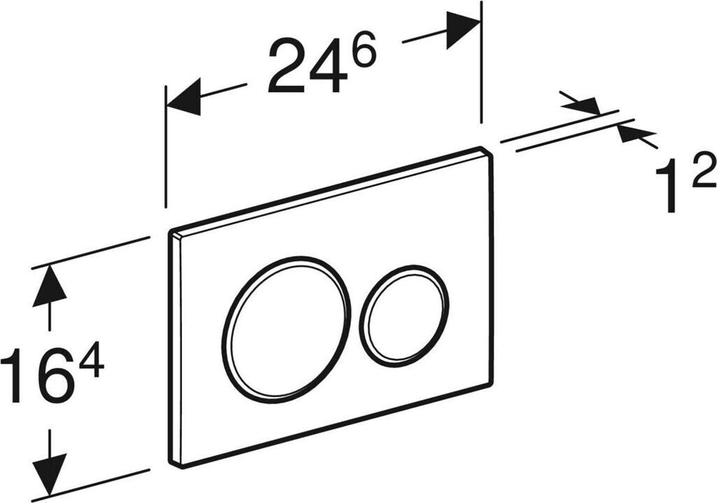 Geberit Sigma20 Betätigungsplatte Edelstahl gebürstet MPN 115882SN1