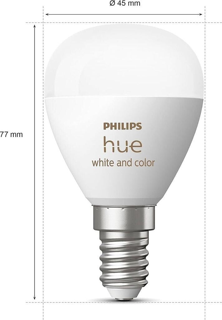 Philips Hue Luster E14 Smart LED Lampe White Color Ambiance 470lm