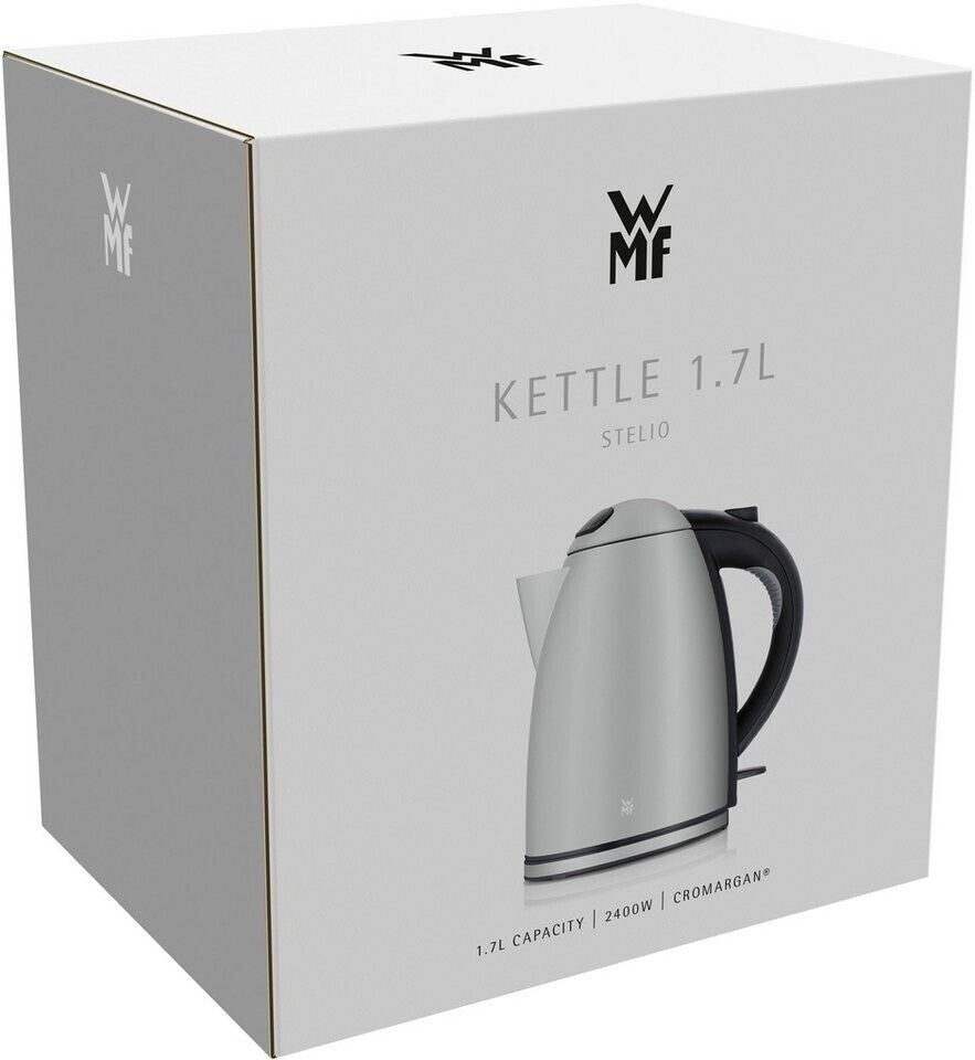 WMF Stelio Paper Grey Wasserkocher (1,7 Liter, 2400 W, Edelstahl) #2879130(Neu)