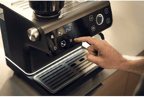 WMF Espresso Pro Siebträgermaschine Mahlwerk 60 Mahlgrade 2,6L Tank Stone Grey