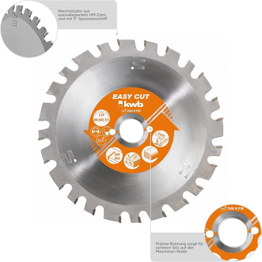 kwb Kreissägeblatt 200x16 mm nagelfest Universal Holz Metall Kunststoff