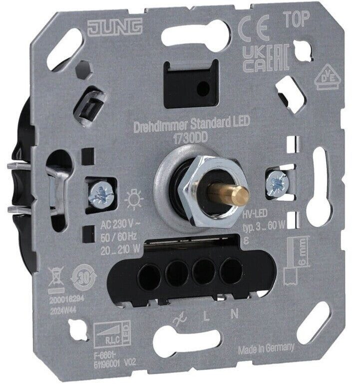 JUNG 1730 DD LED Drehdimmer Einsatz UP 3-60W ohne Nebenstelleneingang