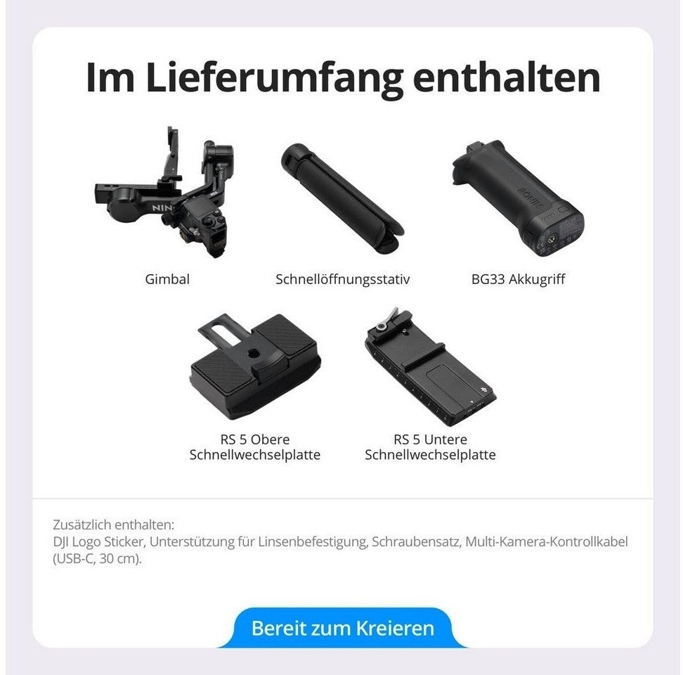 DJI RS 5 Standard 3-Achsen Kamera-Gimbal 3 kg Retourenware geöffnet unbenutzt