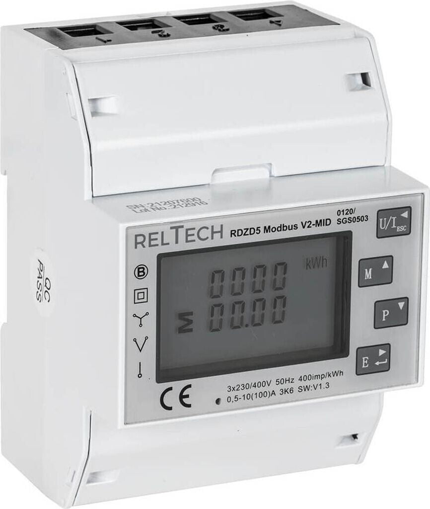 Reltech RDZD5 MID Drehstromzähler digital 100A Modbus DIN Schiene