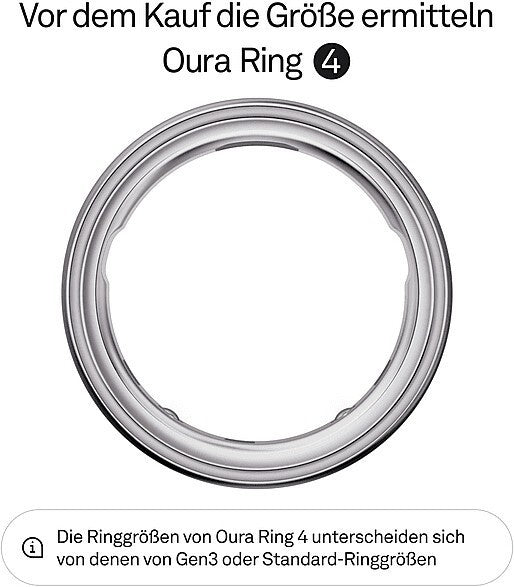 Oura Ring 4 Größe 8 Gebürstetes Silber Health Schlaf Tracker