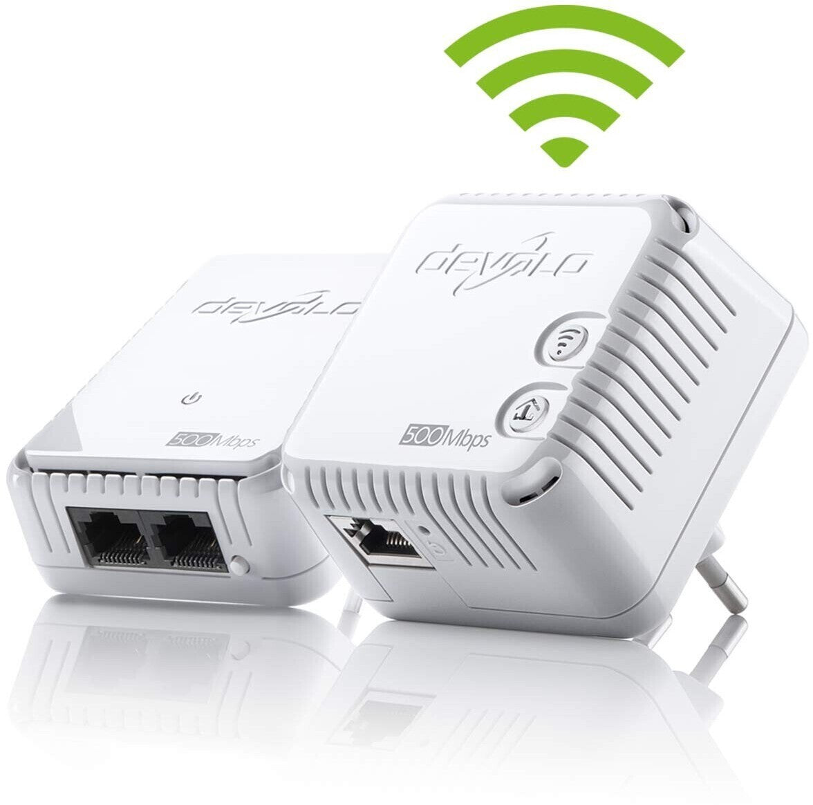 devolo WLAN Kompakt V2 Starterset 2 Adapter Powerline 500 WLAN 300