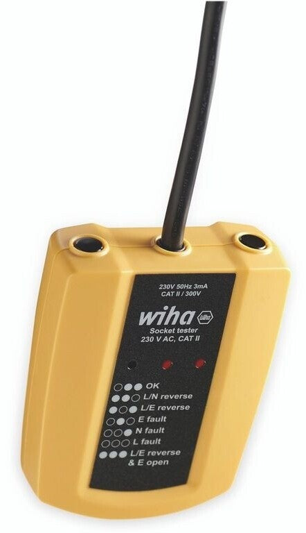 Wiha Steckdosentester SB25561 230V mit PE-Test CAT II 45220