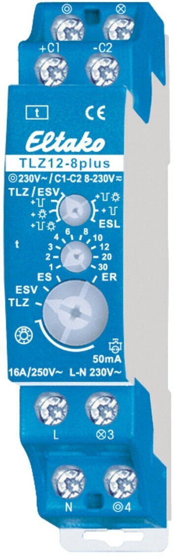 Eltako TLZ12-8plus Treppenlichtzeitschalter 12-230V UC Hutschiene 1TE