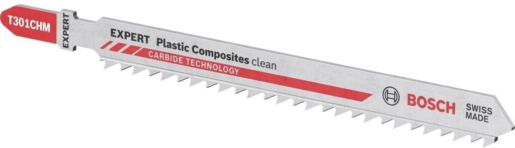 Bosch Expert Stichsägeblatt T301CHM Plastic Composites Clean 117mm 3er Pack