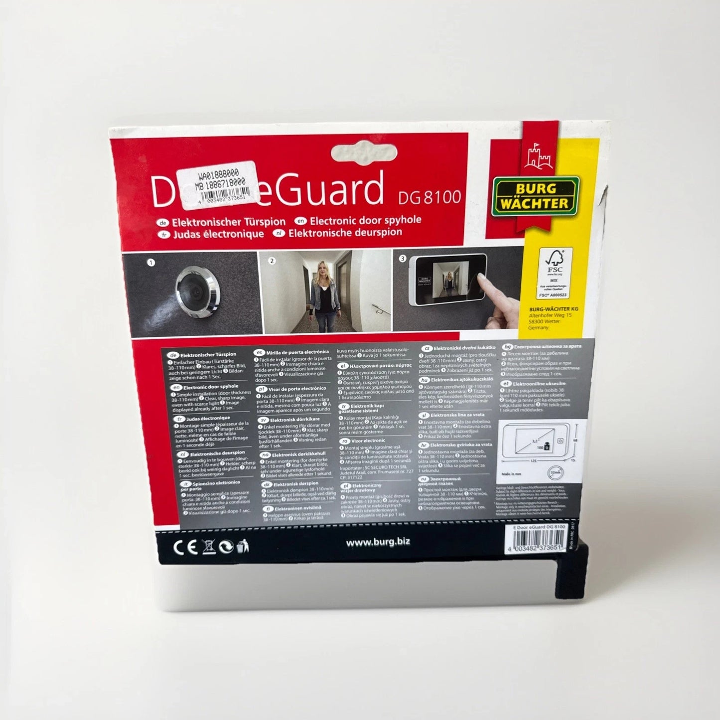 Burg Wächter Door eGuard DG 8100 Digitaler Türspion 3,2 Zoll TFT 37360