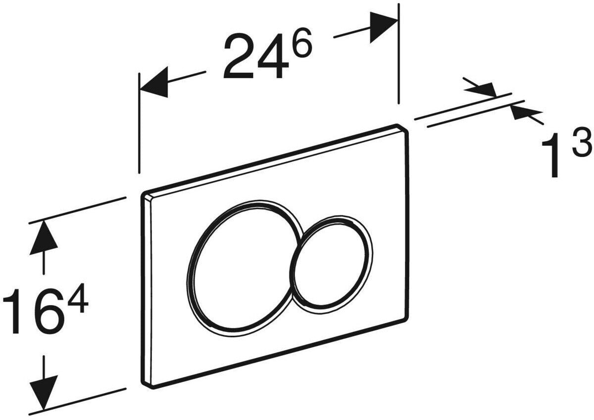 Geberit Sigma01 Betätigungsplatte chrom matt für UP Spülkasten MPN 115770JQ5