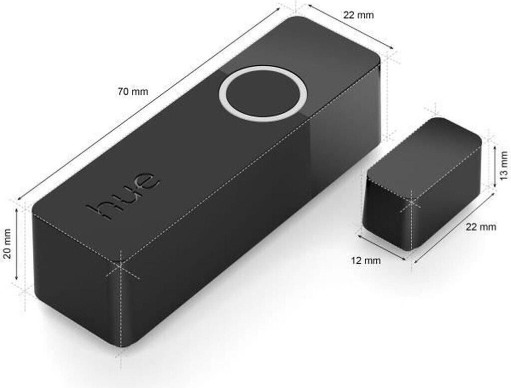 Philips Hue Secure Türsensor Fensterkontakt Doppelpack schwarz Zigbee