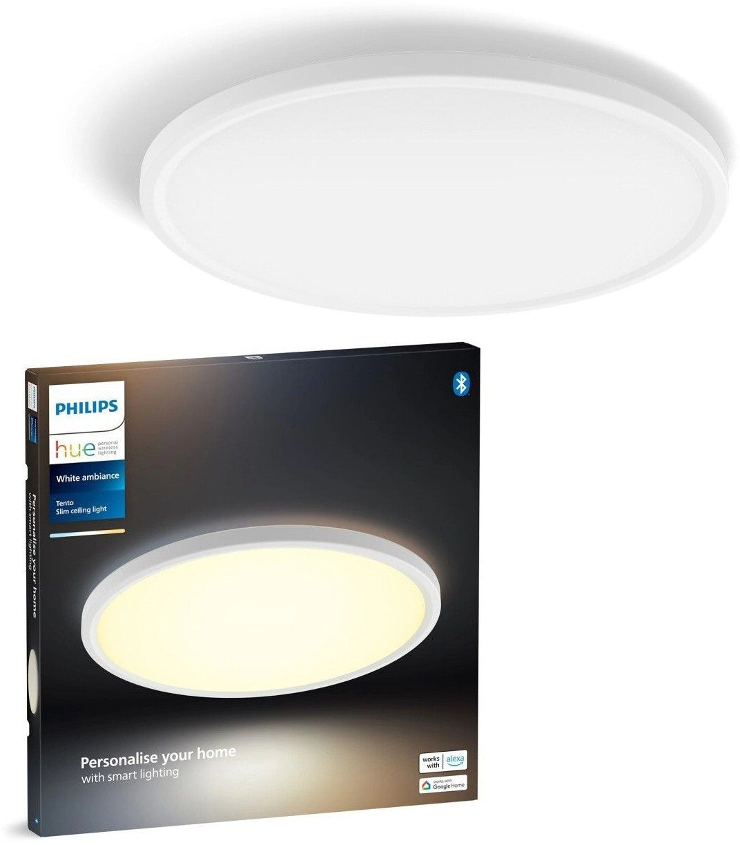 Philips Hue Tento Rund M White Ambiance Weiß 42,1 cm 929003823101