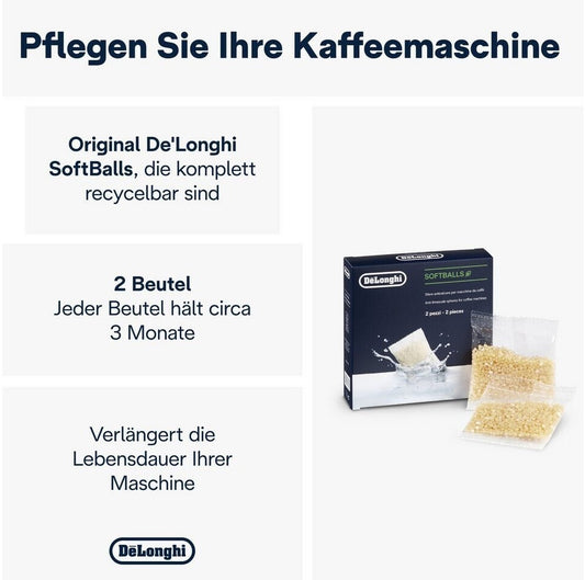 De'Longhi SoftBalls DLSC551 – Antikalk-Kügelchen, geeignet für Kaffeemaschinen