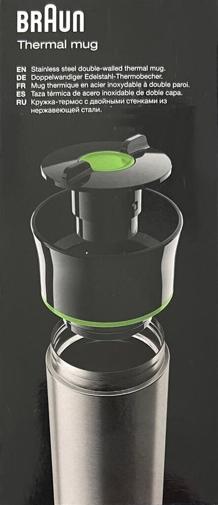 Braun BRSC001 Thermobecher 330ml Edelstahl auslaufsicher 360° Deckel AX13210001