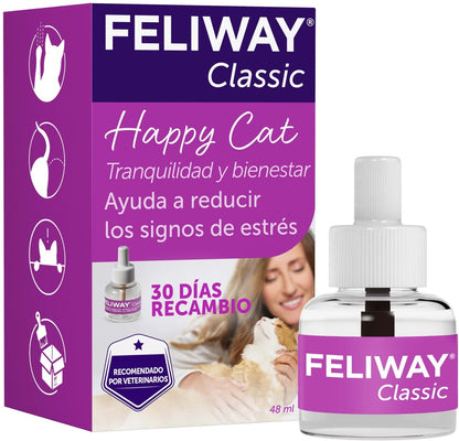 FELIWAY Classic Katze Beruhigung Flacon 1 Monats-Nachfüllflakon 48ml Kratzen