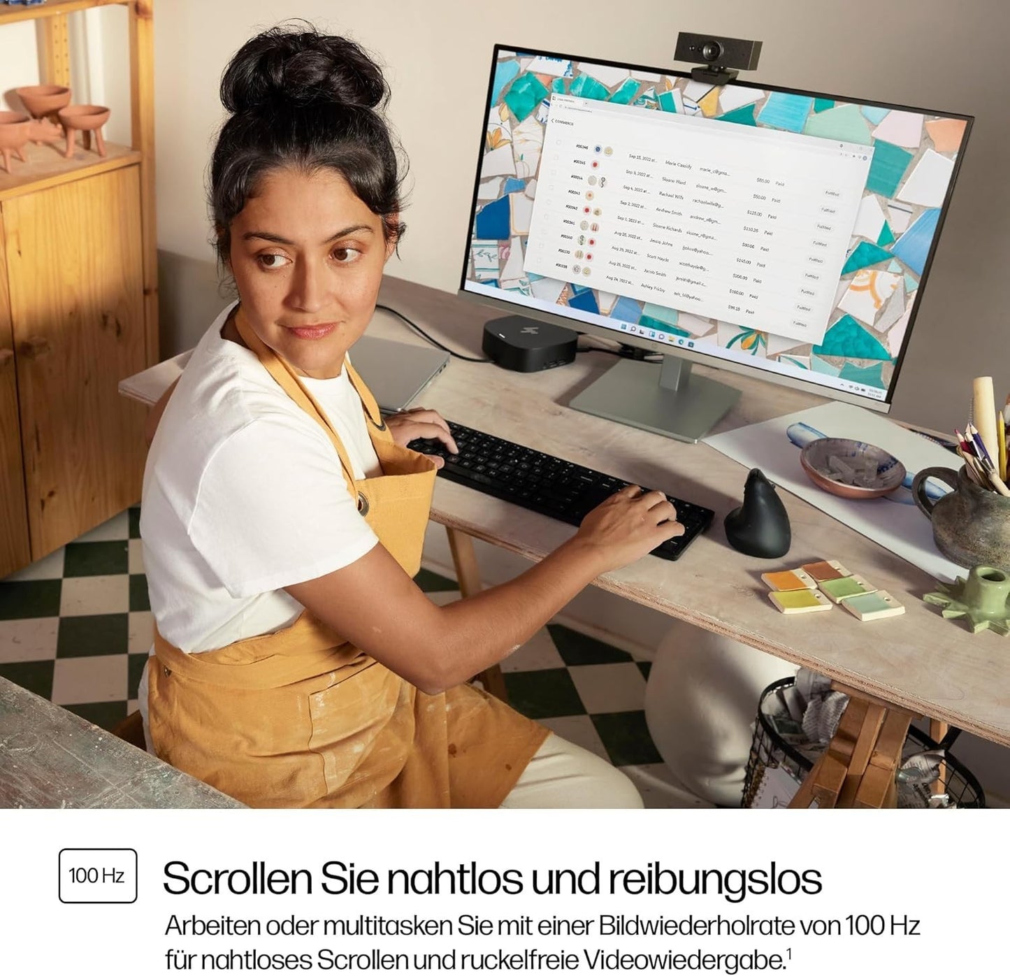 HP 524SH 23,8" Zoll FHD Monitor 100Hz 1920x1080 Pixel (16:9) Höhen- & Neigungsve