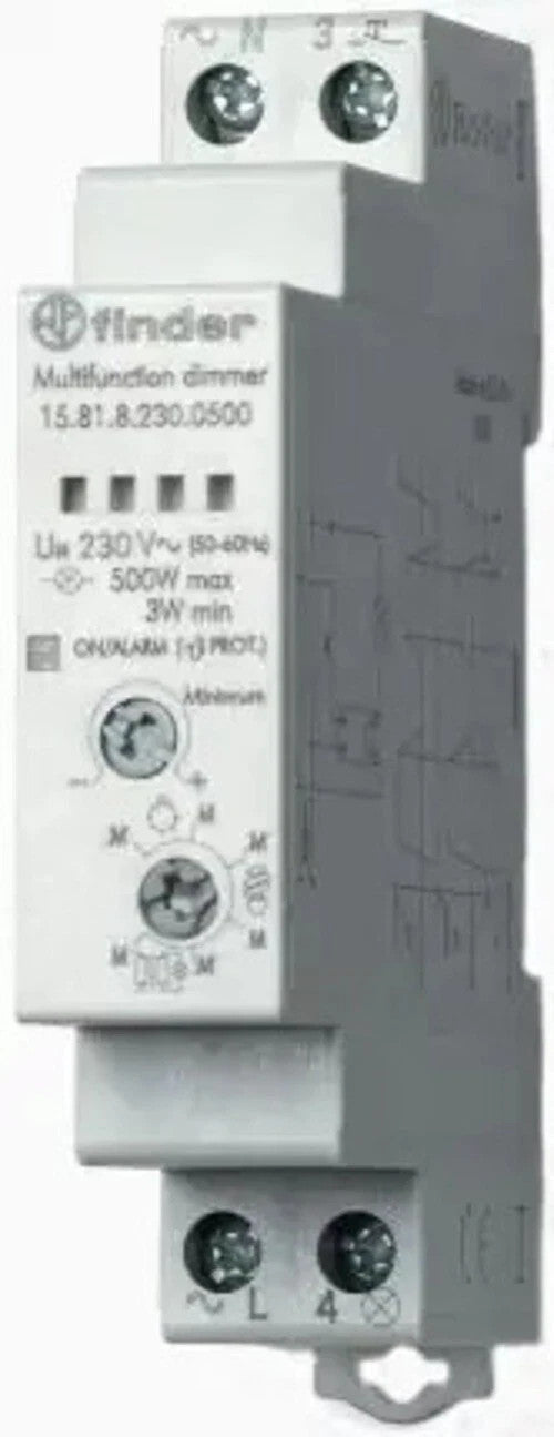 Finder Multifunktions Dimmer 1 TE 3-500W DIN Schiene LED AGL ESL 230V