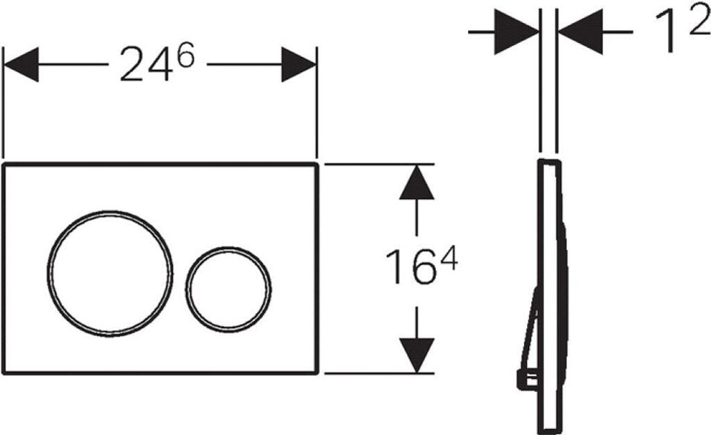 Geberit Sigma20 Betätigungsplatte weiß chrom hochglanz MPN 115882KJ1