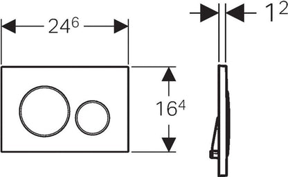 Geberit Sigma20 Betätigungsplatte weiß chrom hochglanz MPN 115882KJ1