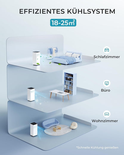 Mobile Klimaanlage 9000 BTU mit Abluftschlauch 4-in-1 Mobiles Klimagerät Neu