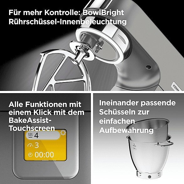 Kenwood Titanium Chef Patissier XL KWL90.124SI Küchenmaschine 1400W 7L Silber