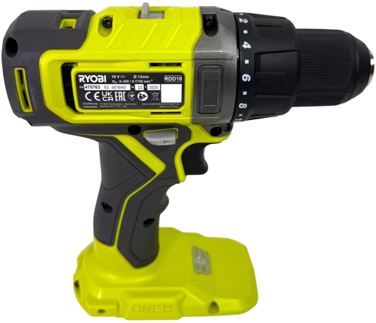 Ryobi RDD18-0 ONE+ 18V Akku-Bohrschrauber 52Nm 13mm 2-Gang Solo Gerät Neu