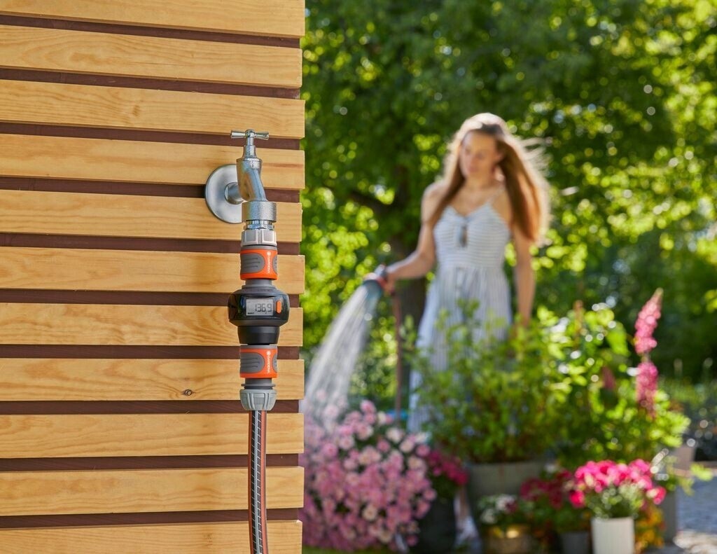 Gardena AquaCount 18350-20 Wassermessgerät Durchflusszähler 4 in 1 Wasserzähler