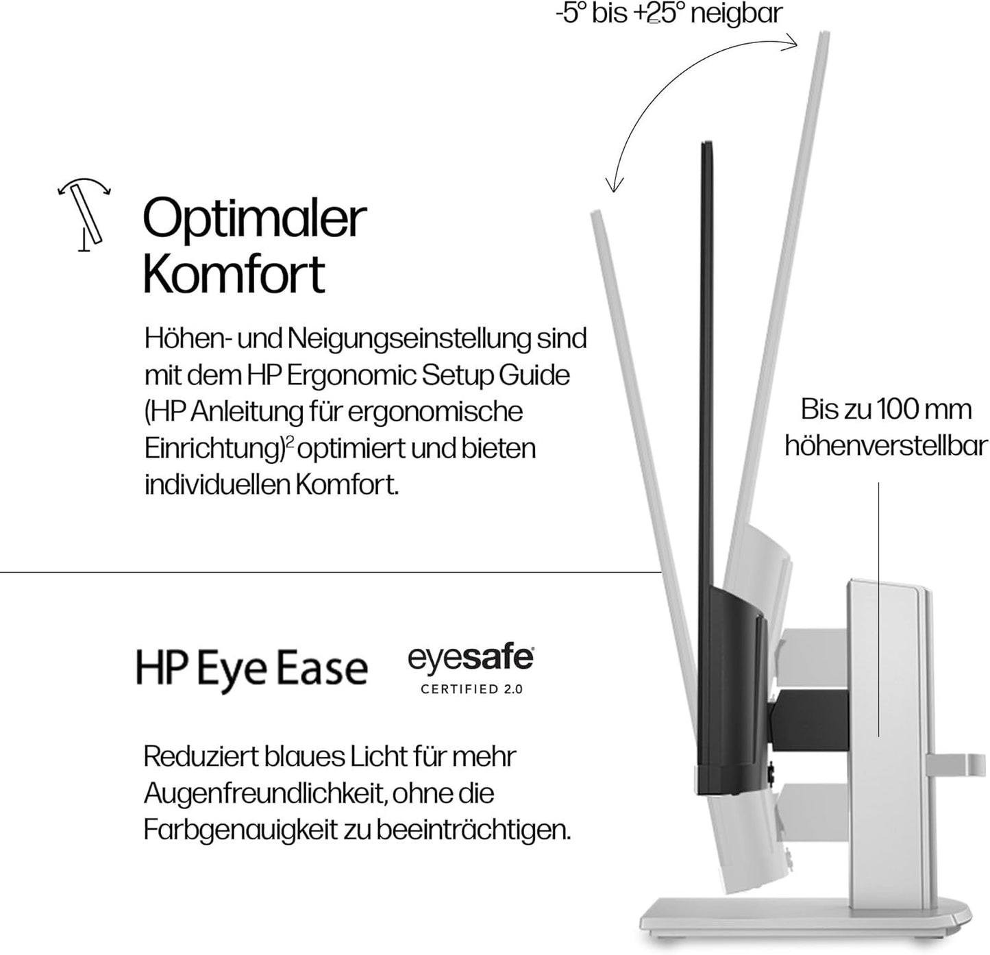 HP 524SH 23,8" Zoll FHD Monitor 100Hz 1920x1080 Pixel (16:9) Höhen- & Neigungsve