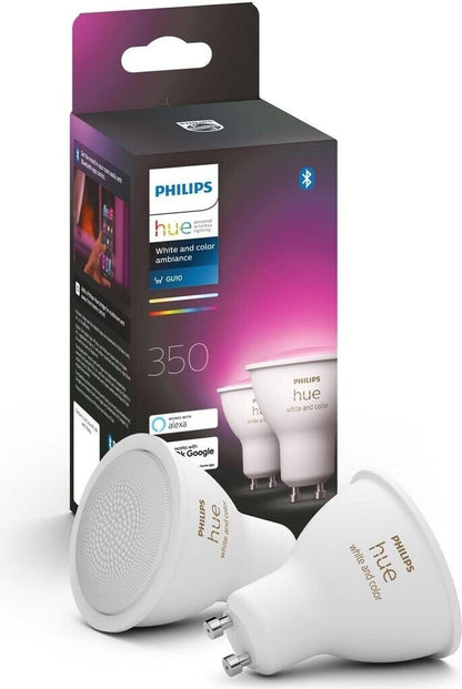 Philips Hue GU10 White Color Ambiance 2er Pack 350lm 929001953112