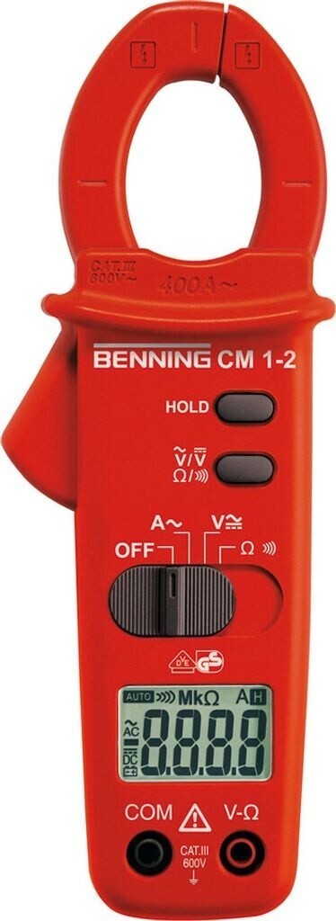 Benning CM 1-2 Digital Stromzange Multimeter für AC DC Messungen