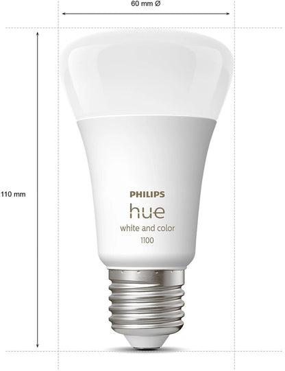 Philips Hue Starter Set E27 White Color 2 Lampen Bridge Dimmer Smart Plug