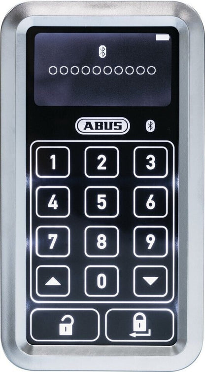 ABUS CFT3100 S HomeTec Pro Türschloss Tastatur Bluetooth Touch Display silber