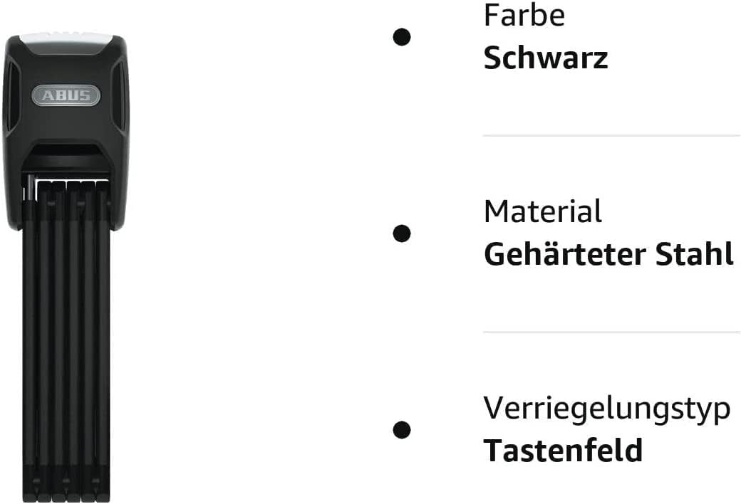 ABUS Bordo 5940/90 Faltschloss 90 cm Fahrradschloss inkl. Halterung & Schlüssel