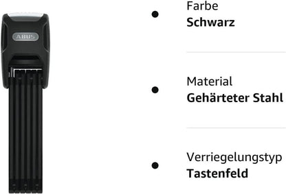 ABUS Bordo 5940/90 Faltschloss 90 cm Fahrradschloss inkl. Halterung & Schlüssel