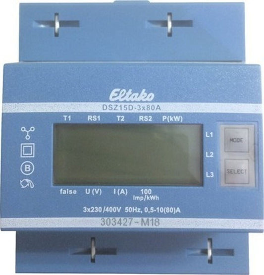 Eltako DSZ15D-3x80A MID Drehstromzähler 3x80A S0 Schnittstelle 4010312