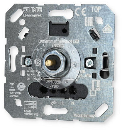JUNG 1730 DD LED Drehdimmer Einsatz UP 3-60W ohne Nebenstelleneingang