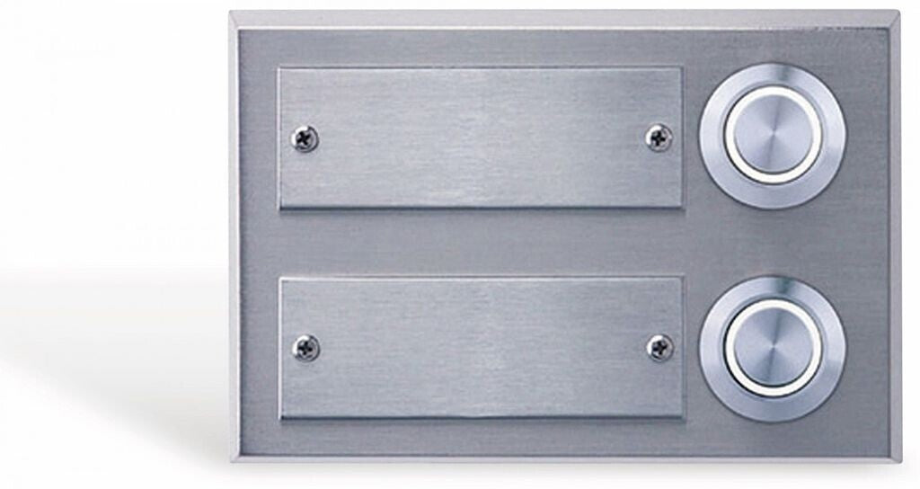 REV Ritter Klingeltaster 2-fach Edelstahl LED beleuchtet Aufputz 12V 0083656302